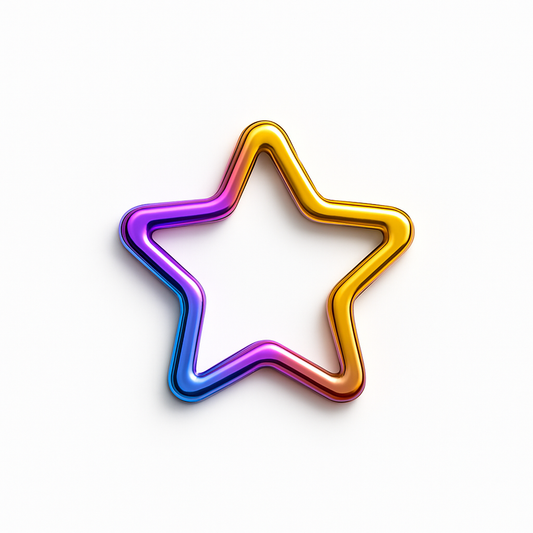 Bunter Edelstahl Sternanhänger