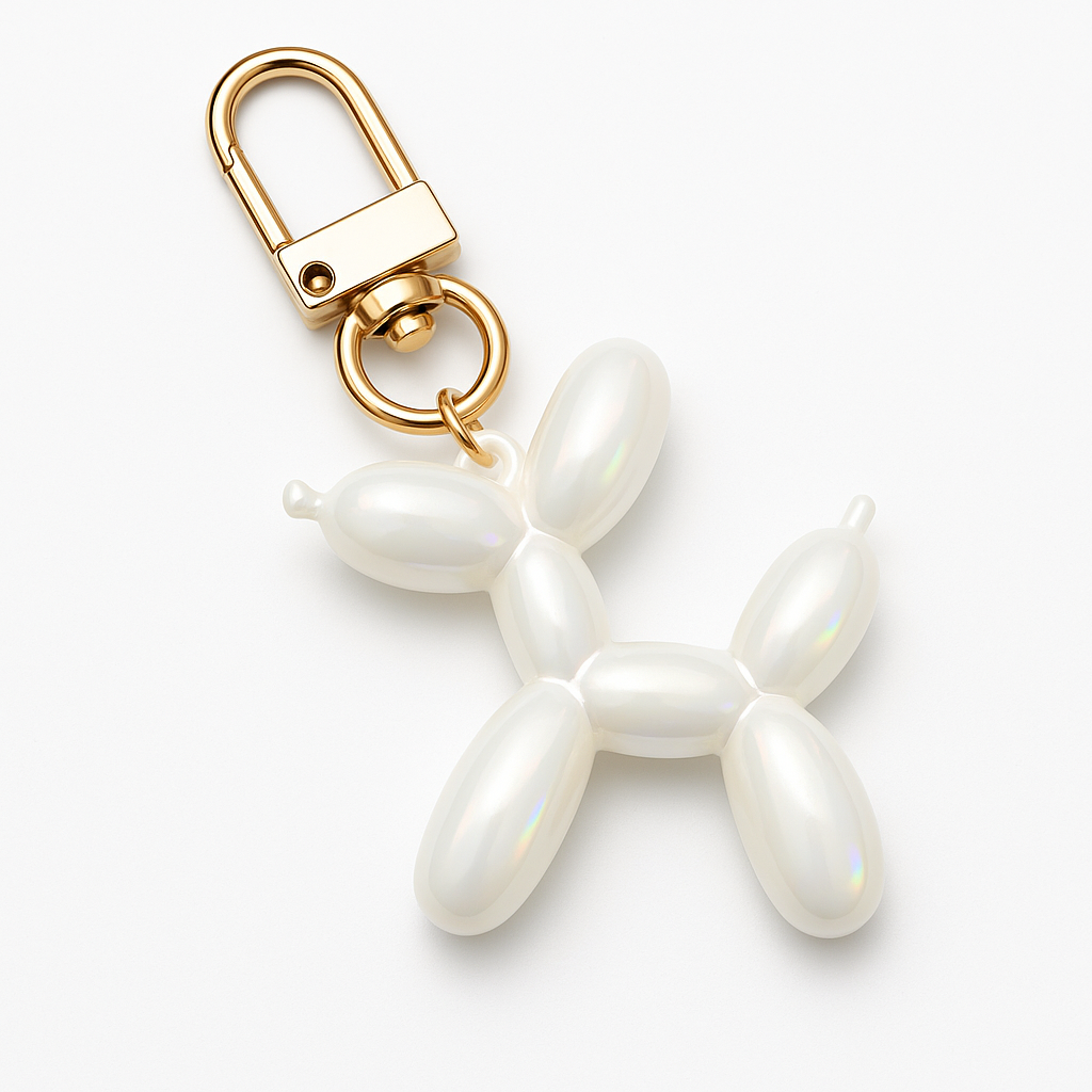 Ballonhund Schlüsselanhänger – Trendiger Taschenanhänger mit Glanz-Effekt | Geschenkidee